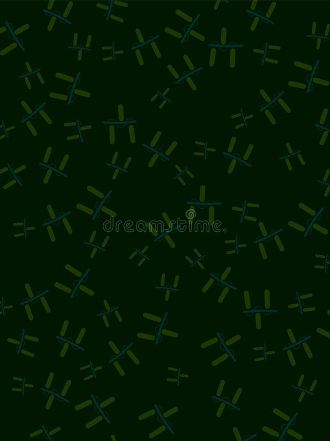 Abstract Dark Green Background with Light Green Decorative Elements