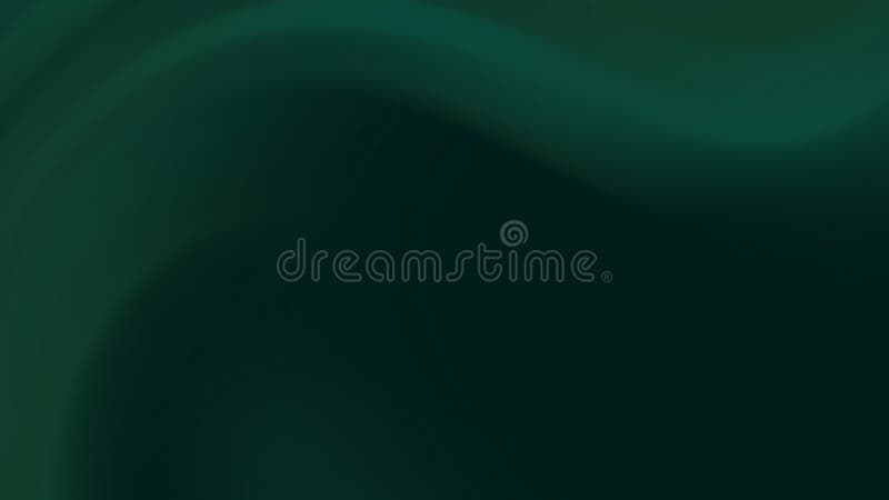Abstract Dark Green Gradient Background with Smooth Flowing Waves vector illustration