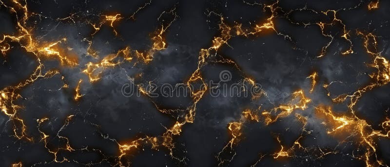 Abstract Dark Marble With Golden Veins royalty free illustration