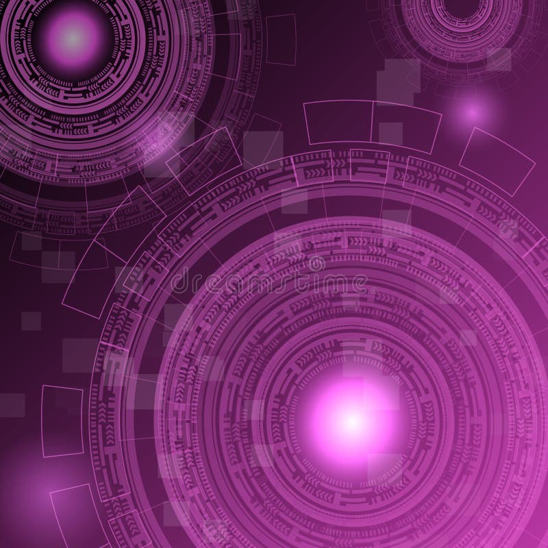 Abstract Dark Pink Technology Futuristic Background Stock Vector