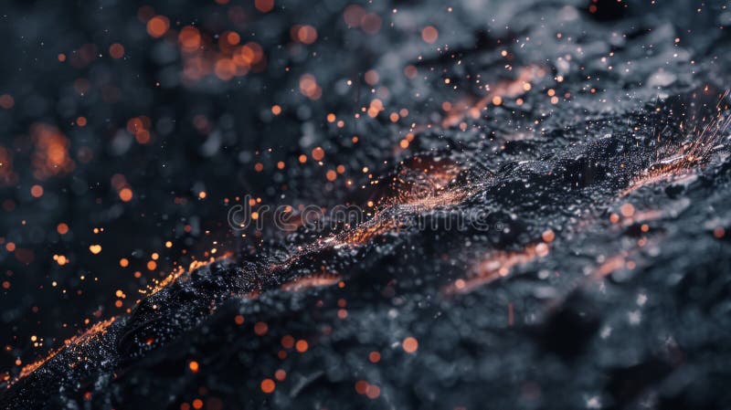 Abstract Dark Texture With Orange Bokeh Lights - High-Quality Stock Photo royalty free illustration