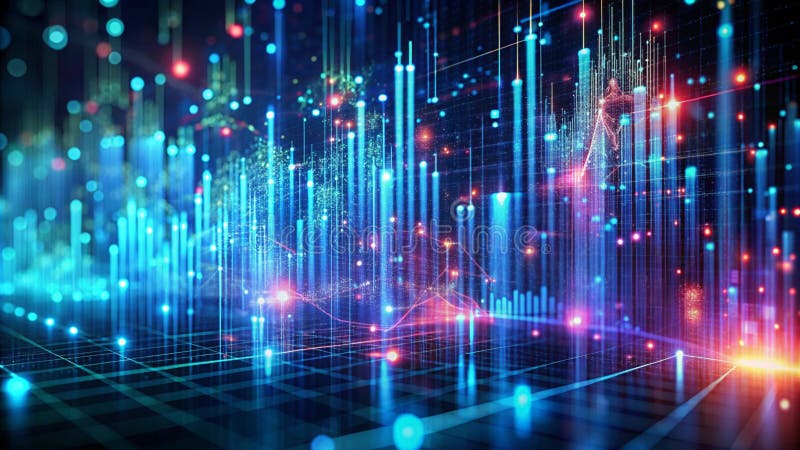 Abstract data background. creating with Ai