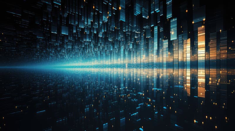 Abstract data flow matrix stock illustration