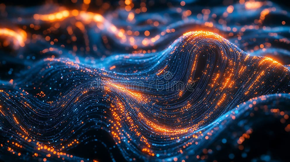 Abstract Data Flow Network Visualization Artificial Intelligence Ai ...