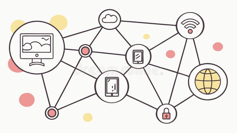 Abstract Data Network with Globe, Global Communication, vector design Generative AI stock illustration