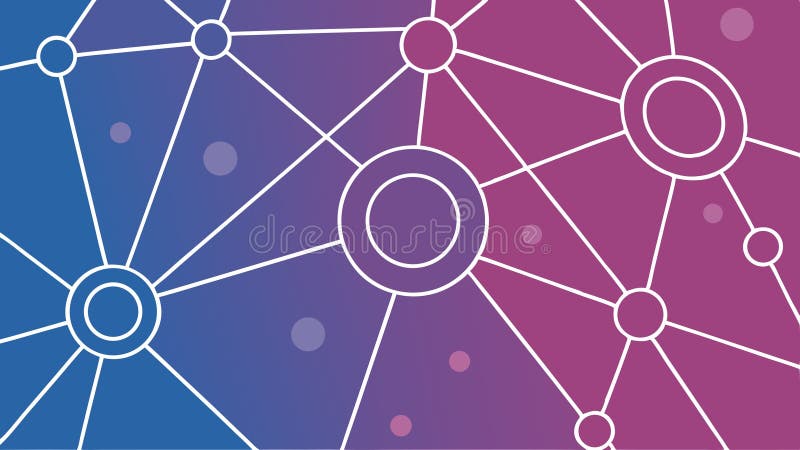 Abstract Data Network Grid Interconnected Lines and Dots, Generative AI vector illustration