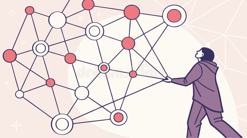 Abstract Data Network Pattern, Digital Connectivity, vector design Generative AI stock illustration