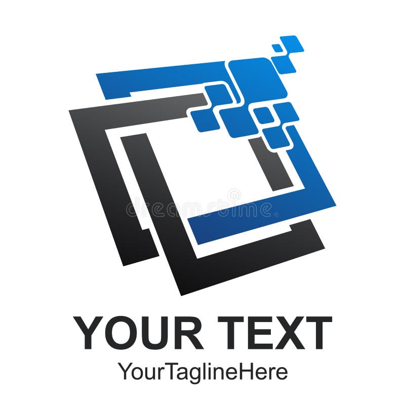 Abstract data tech logo vector design illustrator. Computer data vector illustration