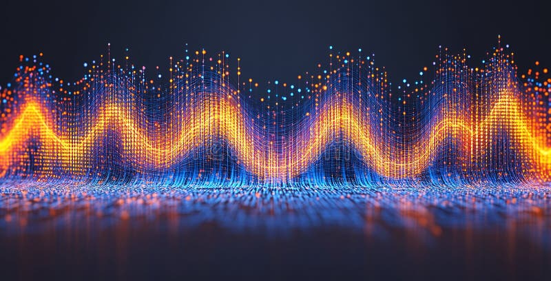 Abstract Data Wave Digital Flow Network Technology Energy Connection Innovation Futuristic vector illustration