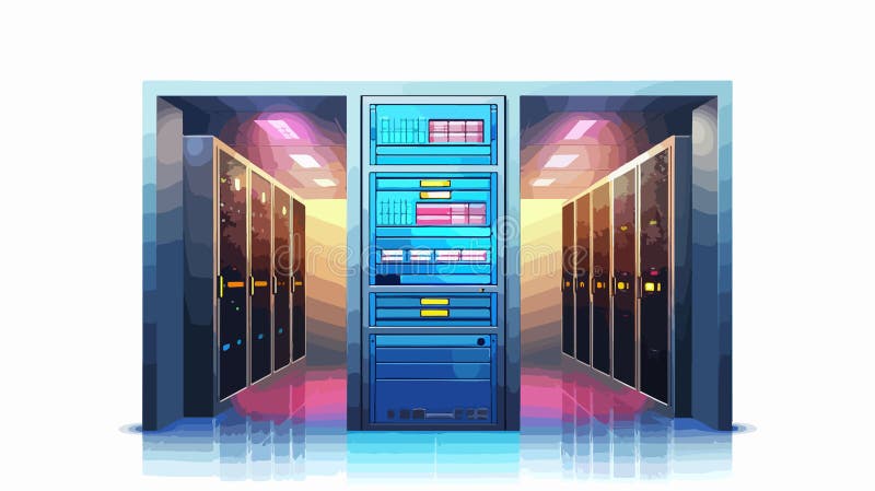 Abstract Database Storage Concept Vector Illustration stock illustration