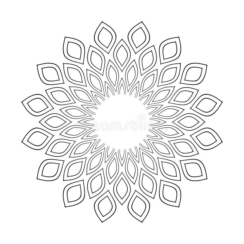 Abstract decorative circle floral pattern vector illustration