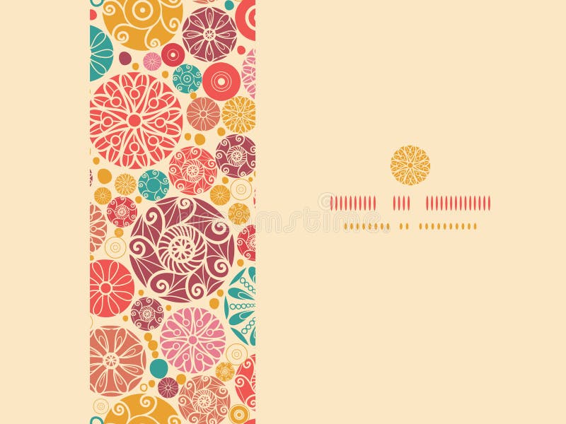 Abstract decorative circles horizontal seamless vector illustration