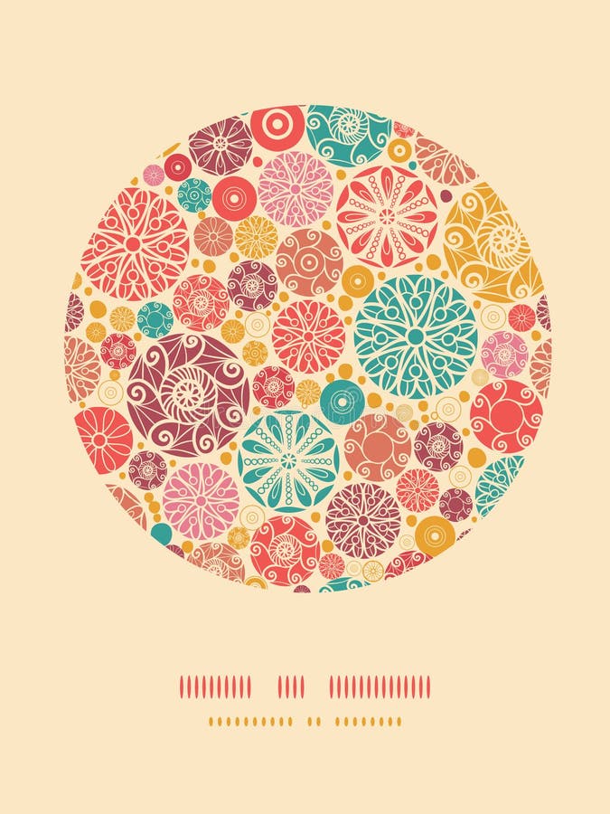 Abstract decorative circles oval decor pattern royalty free illustration
