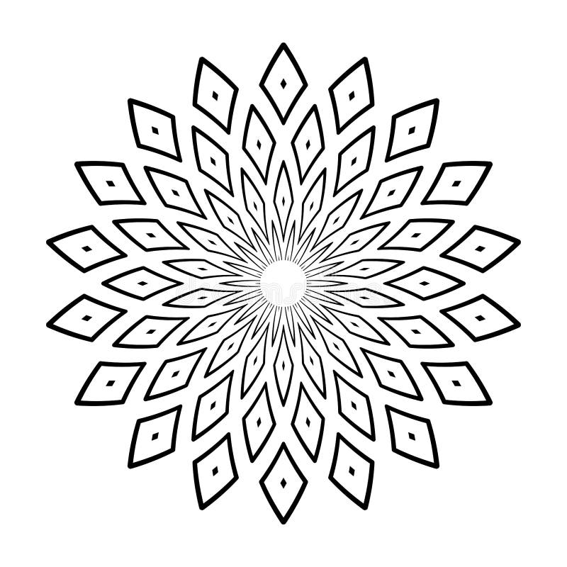 Abstract decorative geometric circle design element royalty free illustration