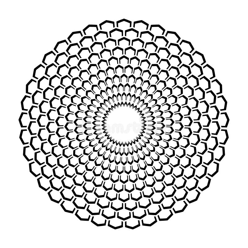 Abstract decorative geometric circle pattern stock illustration