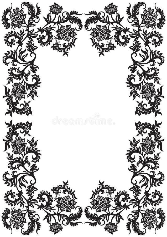 abstract decorative ornamental frame with flower, vector illustration