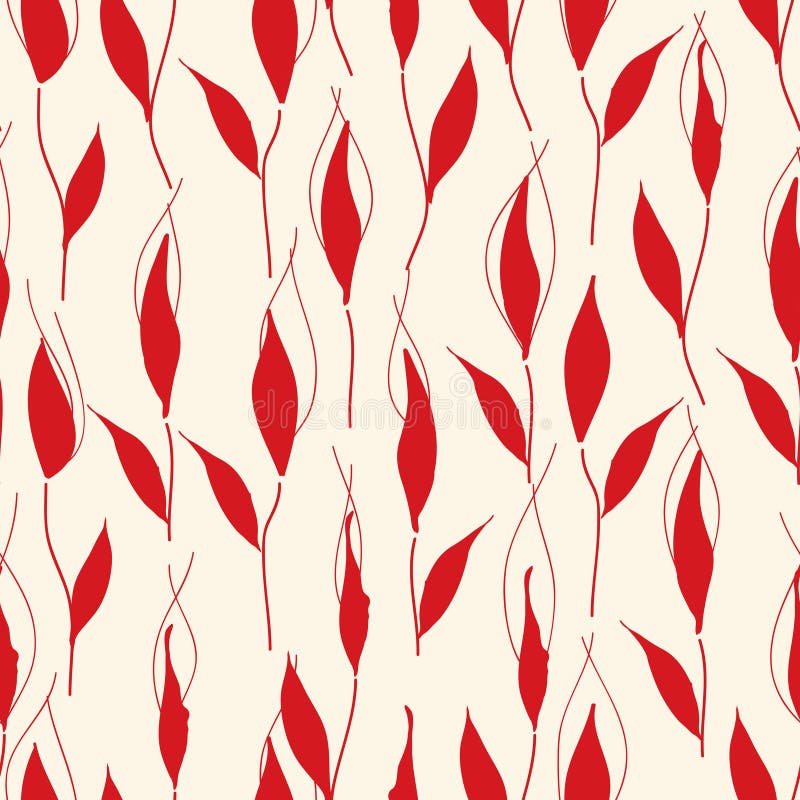 Abstract decorative plants seamless pattern vector illustration