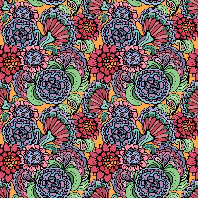 Abstract decorative seamless pattern stock illustration