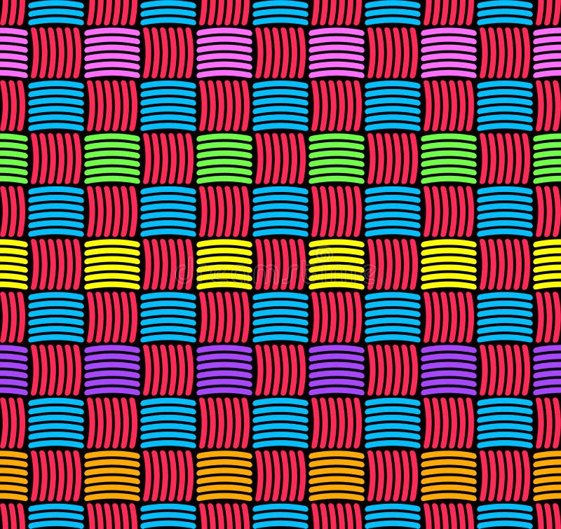 Abstract decorative weaved seamless background. vector illustration