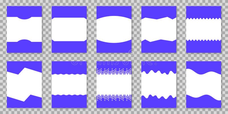 Abstract Design Elements for Header and Bottom Section. Divider Shapes for Websites. Wave Shapes, Curve Frame, Drop vector illustration