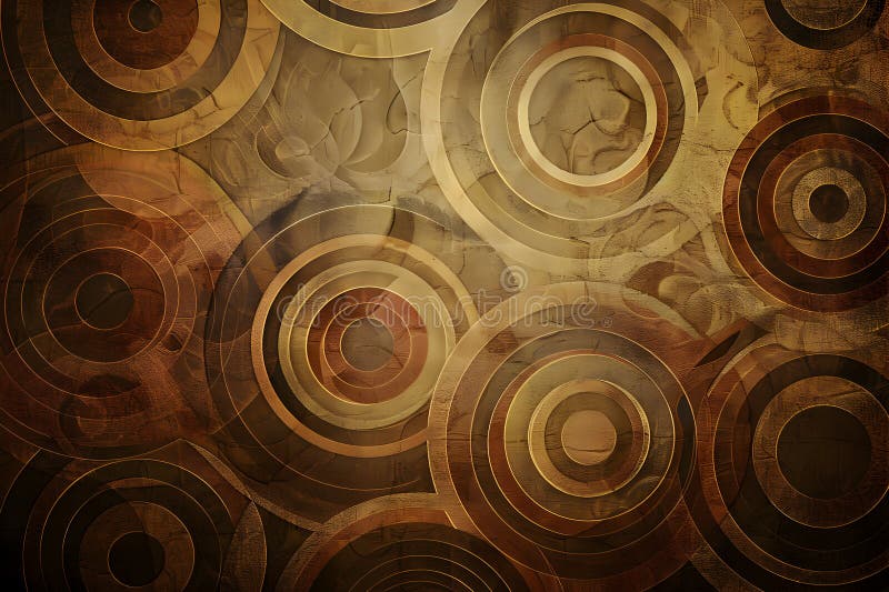 Abstract design featuring overlapping circles in warm earthy tones ilustração royalty free