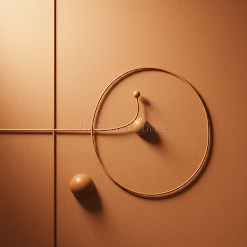 Abstract design featuring smooth, three-dimensional shapes on a textured royalty free illustration