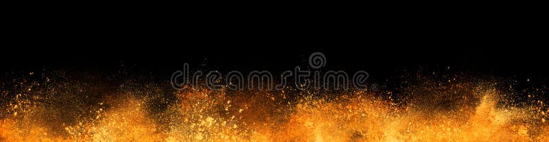 Abstract design of orange powder cloud