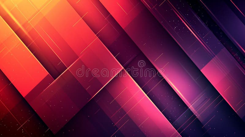 Abstract diagonal red and purple geometric shapes stock illustration