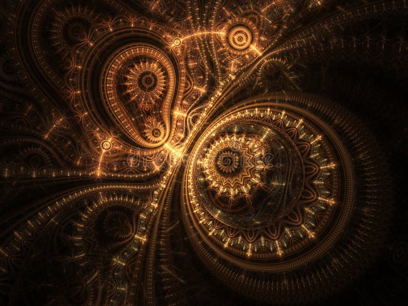 Abstract design of steampunk watch