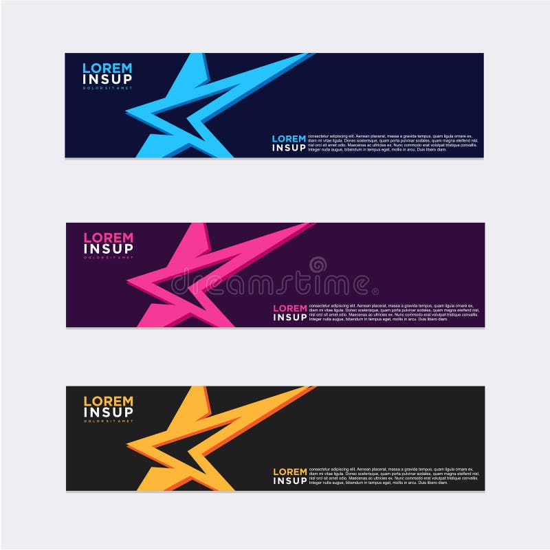 Abstract Modern Banner Template Design Stock Vector Illustration of