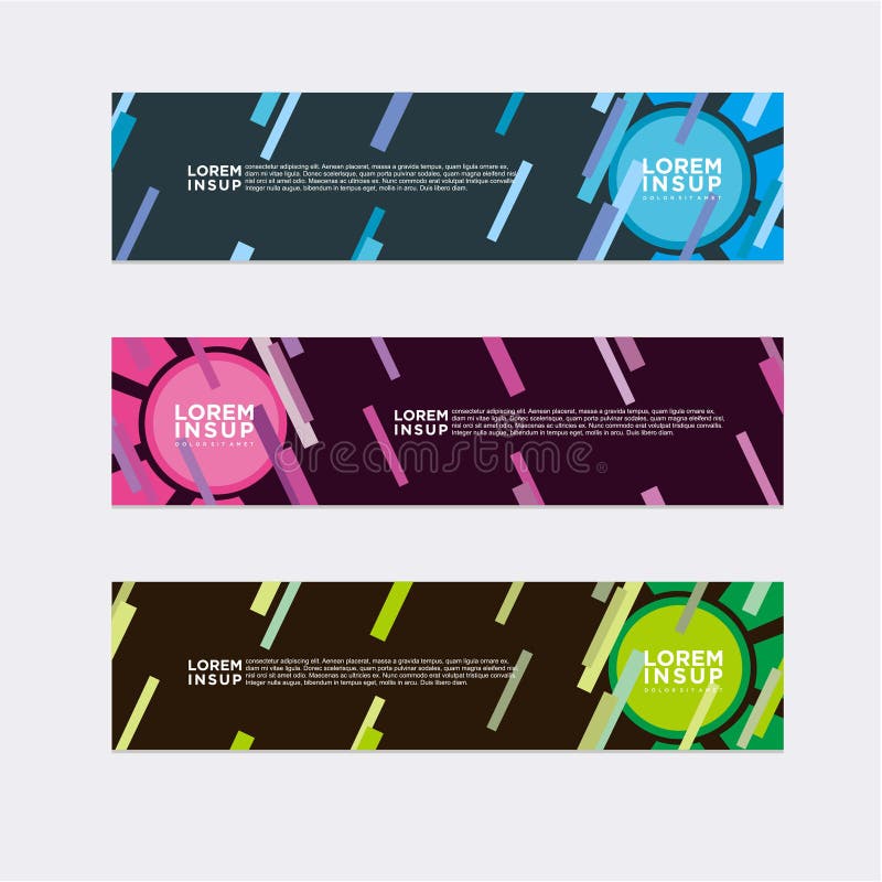 Abstract Modern Banner Template Design Stock Vector Illustration of