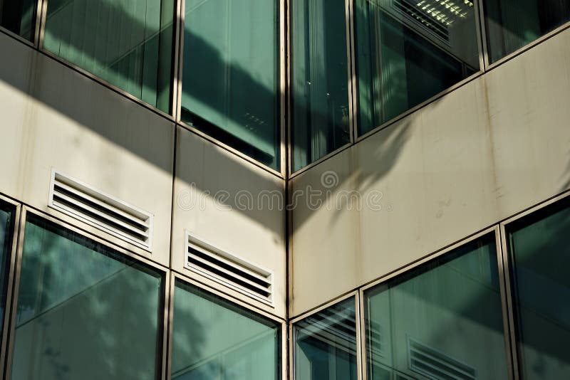 Corner Windows of an Office Building Stock Image Image of corner