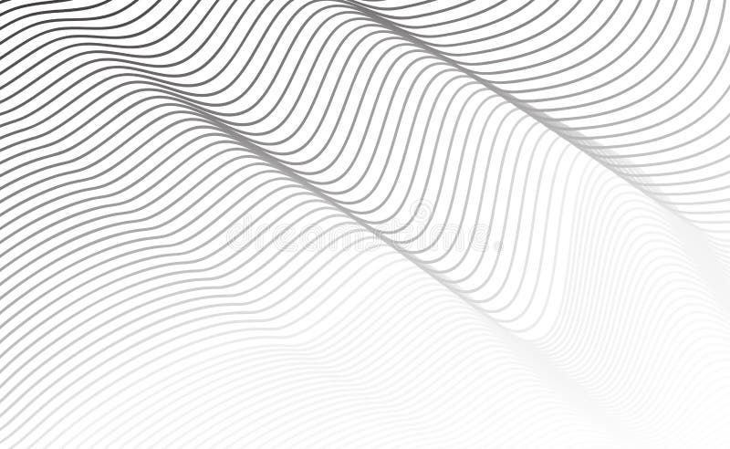 Abstract Diagonal Curve Line Texture or Grey Lined Pattern royalty free illustration