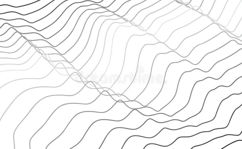 Abstract Diagonal Curve Line Texture or Grey Lined Pattern stock illustration