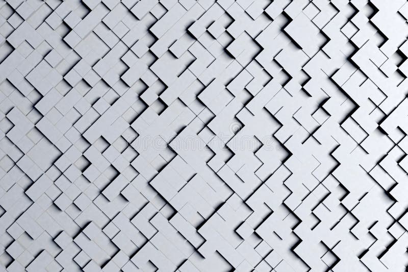 Abstract Diagonal Black and White or Gray 3d Geometric Small Cube Tiles Background Design Pattern royalty free illustration