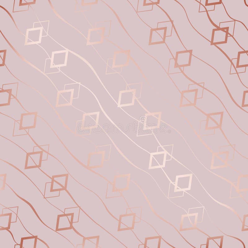 Abstract diagonal pattern. Rose gold seamless pattern. Repeated geometric elements. Roses golden shapes. Background for design pri royalty free illustration