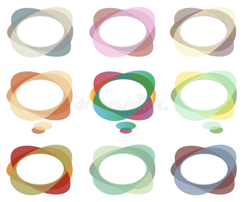 Abstract dialog clouds and speech bubbles royalty free illustration