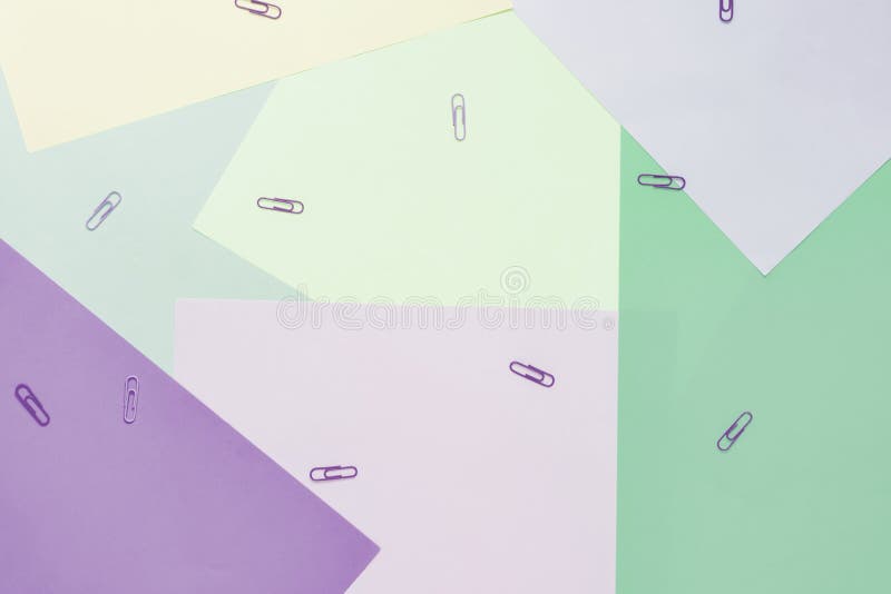 Abstract different multicolored pastel backgrounds with clips and place for text. Top view royalty free stock image Abstract different multicolored pastel backgrounds with clips and place for text. Top view royalty free stock image