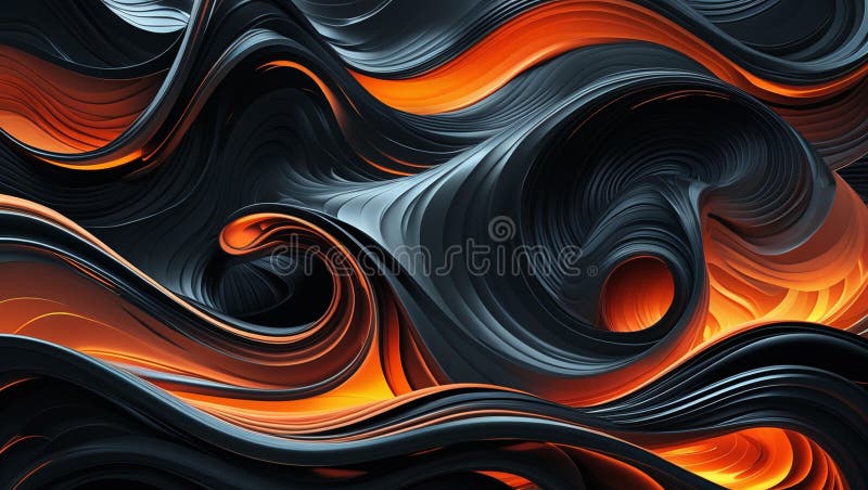 Abstract Digital Art Depicting Dark Matter and Bright Energy Streams Creating Dynamic and Mesmerizing Visuals vector illustration
