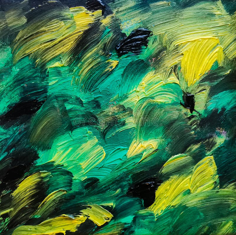 Abstract Digital Art Painting Colourful Retro Design Stock Photo Image of tree, underwater