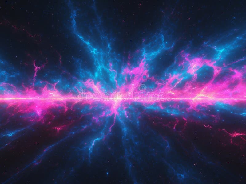 Resumen de arte digital fondo oscuro que presenta un campo de plasma interestelar fotos de archivo libres de regalías