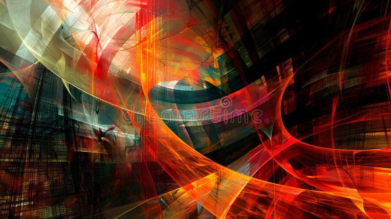Abstract digital artwork with distorted elements and vivid colors vector illustration