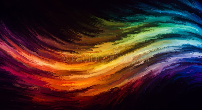 An abstract digital artwork featuring vibrant, swirling bands of color transitionin stock illustration