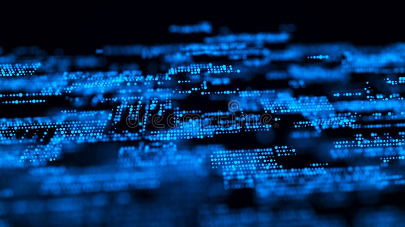 Abstract digital background. Big data code matrix. 3d rendering vector illustration