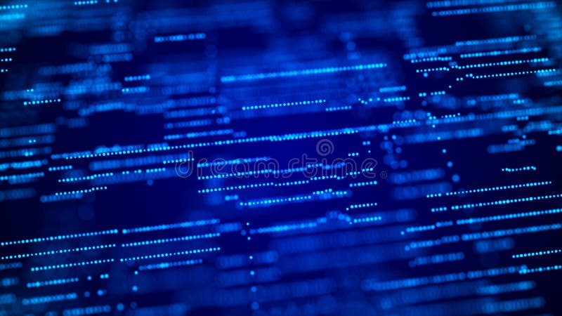 Abstract digital background. Big data code matrix. 3d rendering vector illustration