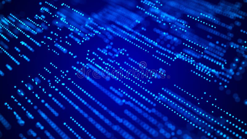 Abstract digital background. Big data code matrix. 3d rendering royalty free illustration