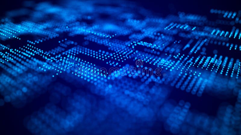 Abstract digital background. Big data code matrix. 3d rendering royalty free illustration