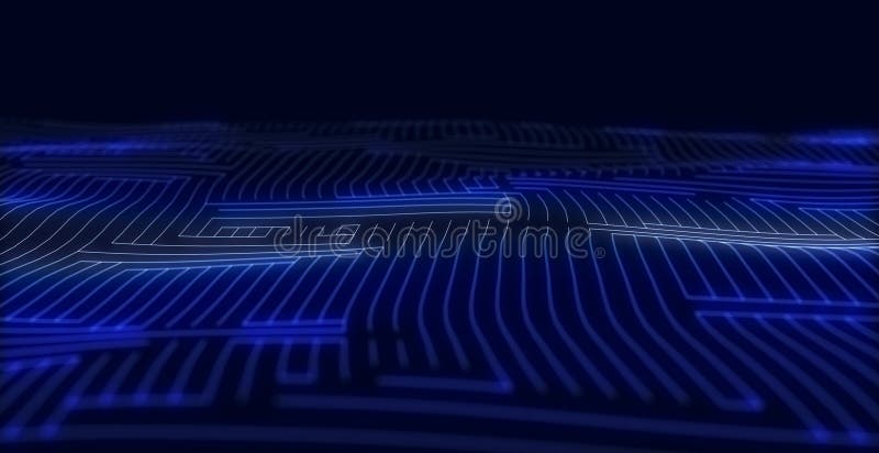 Abstract digital background. Big data code matrix. 3d rendering vector illustration