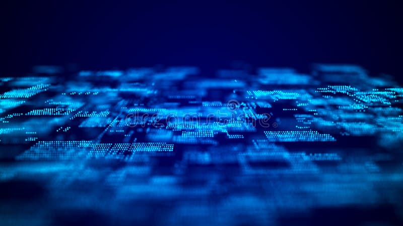 Abstract digital background. Big data code matrix. 3d rendering royalty free illustration