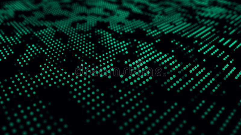 Abstract digital background. Big data code matrix. 3d rendering vector illustration